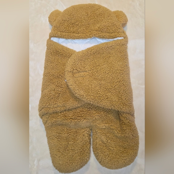 Unknown Other - Teddy Bear Baby Sleep Sack Suit Cozy Sherpa Footed Outfit Neutral Baby Aesthetic